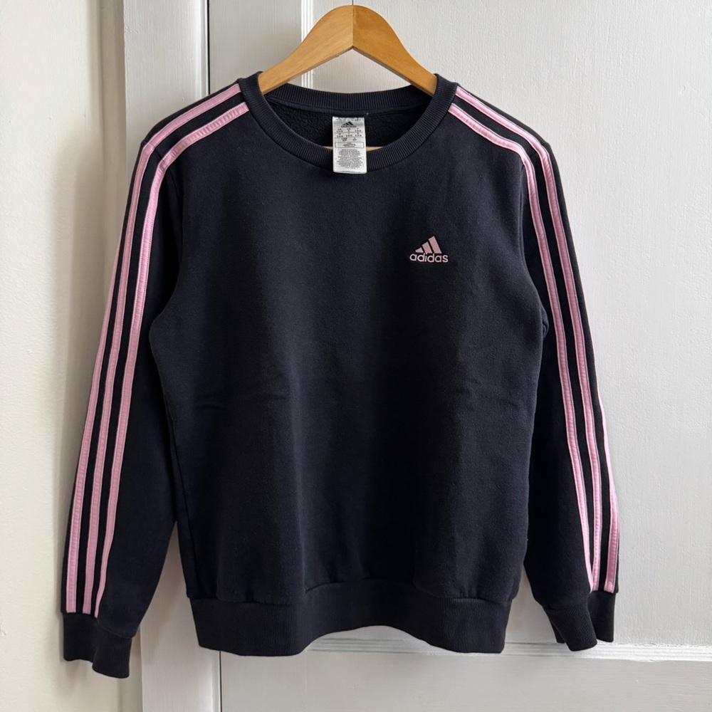 Adidas Essentials 3-Stripes Fleece Sweatshirt Size Small
